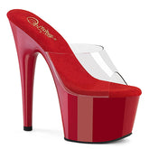 Pleaser Adore 701 Clear Red Platform Shoes